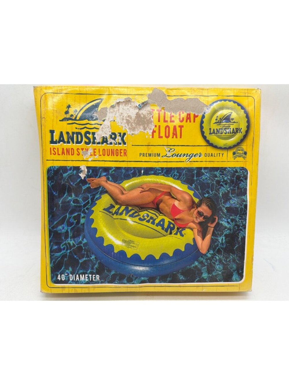 Landshark Island Style Lounger 40" Diameter Bottle Cap Float Premium Quality